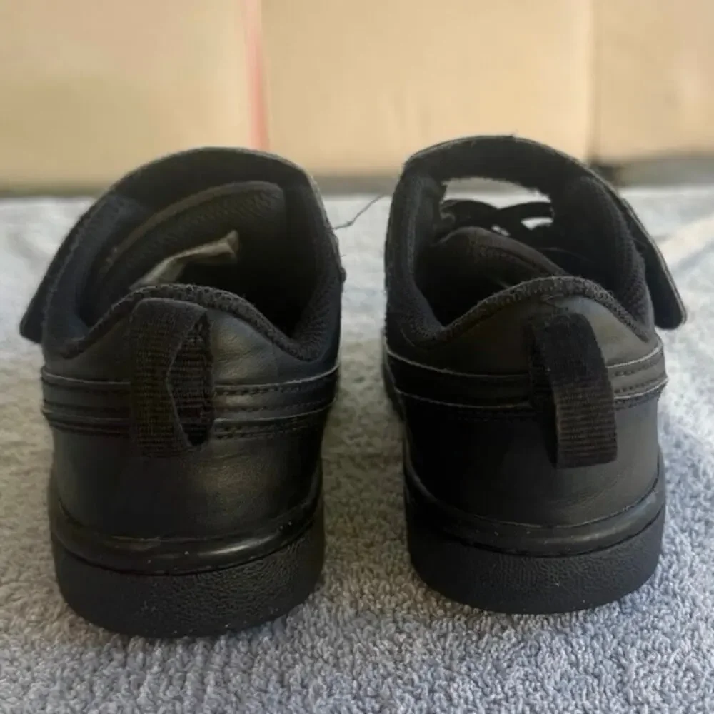 Solid Black Nike Court Borough Low Recraft Boys Size 12C